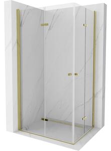 Mexen Lima Duo cabină de duș pliabilă 100 x 90 cm, transparent, auriu - 856-100-090-50-00-02