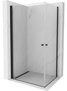 Mexen Pretoria Duo cabină de duș cu balamale 80 x 70 cm, transparent, Neagră - 852-080-070-70-00-02