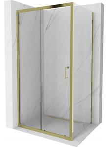 Mexen Apia cabină de duș extensibilă 90 x 70 cm, transparent, Aurie - 840-090-070-50-00