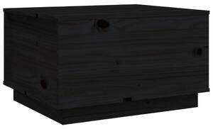 Măsuță de cafea, negru, 60x50x35 cm, lemn masiv de pin