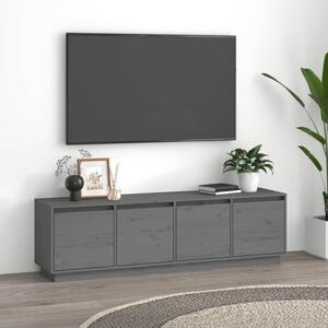 Comodă TV, gri, 156x37x45 cm, lemn masiv de pin