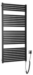 Aqualine Sapho, element electric de încălzire TONDI-E, drept, 600x1330 mm, 600W, negru mat