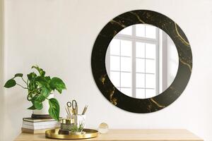 Oglindomat.ro Oglinda cu decor rotunda Oglinda cu decor rotunda Marmură neagră lsdo-00272