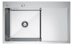 Erga HD, chiuvetă din oțel cu 1 cameră 780x490x210 mm, stânga, oțel, ERG-MLS-HD7849L