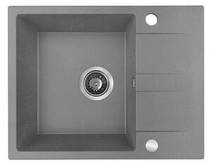 Kuchinox Laut, chiuveta granit cu 1 compartiment 560x440x174 mm + sifon, gri, LAV-SBZ_513Y