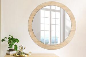 Decor oglinda rotunda Textura lemnului fi 80 cm