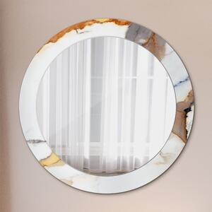 Decor oglinda rotunda Marmură albă fi 70 cm