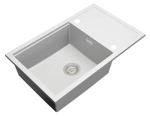 Gamma Advance 8050, chiuvetă granit cu 1 compartiment 800x500x210 mm, alb, GMA-ZLE000150