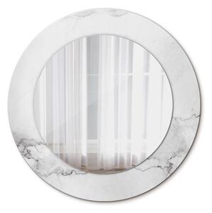 Oglinda rotunda cu rama imprimata Marmură albă fi 50 cm