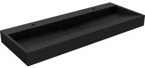 Mexen Ava chiuvetă de blat din conglomerat 2/O 120 x 46 cm, neagră - 23011272