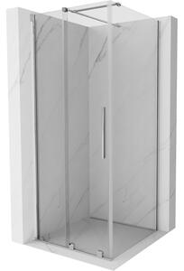Mexen Velar cabină de duș extensibilă 100 x 100 cm, transparent, Crom - 871-100-100-01-01