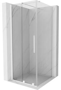 Mexen Velar cabină de duș extensibilă 90 x 90 cm, transparent, albă - 871-090-090-01-20