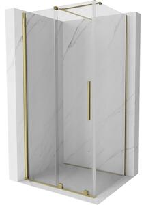 Mexen Velar cabină de duș extensibilă 120 x 75 cm, transparent, aurie - 871-120-075-01-50