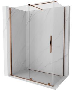 Mexen Velar cabină de duș extensibilă 160 x 100 cm, transparent, Roz-auriu - 871-160-100-01-60