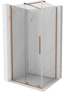 Mexen Velar cabină de duș extensibilă 120 x 80 cm, transparent, Cupru cu aspect periat - 871-120-080-01-65
