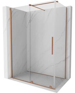 Mexen Velar cabină de duș extensibilă 130 x 70 cm, transparent, Cupru cu aspect periat - 871-130-070-01-65