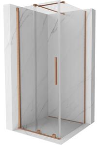 Mexen Velar cabină de duș extensibilă 90 x 90 cm, transparent, Cupru cu aspect periat - 871-090-090-01-65