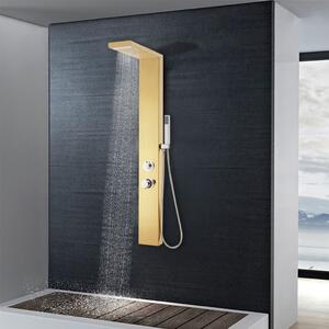 Sistem panou de duș, auriu, oțel inoxidabil 201