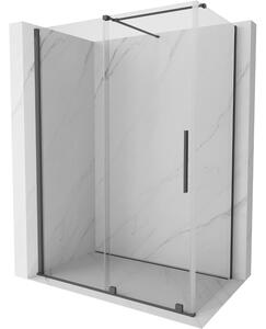Mexen Velar cabină de duș extensibilă 130 x 70 cm, transparent, gun gray cu aspect periat - 871-130-070-01-66