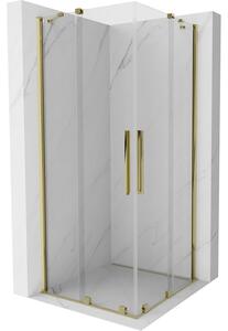 Mexen Velar Duo cabină de duș extensibilă 100 x 100 cm, transparent, aurie - 871-100-100-02-50
