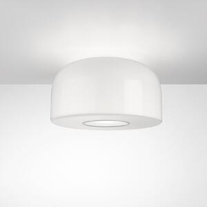 FLOS Plafonieră Bellhop Glass C2, alb, sticlă, Ø 45 cm, reglabil, Alb, dormitor, Sticlă