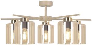 Kaja Vanes lampă de tavan 5x15 W auriu-chihlimbar-bej K-5812