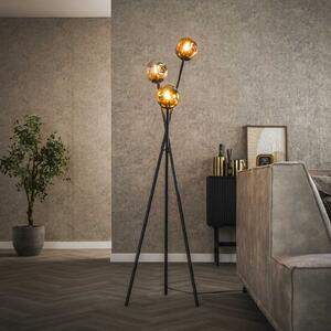 Zijlstra Stellar lampadar, tripod, 3 becuri, sticlă, multicolor, Multicolor, Camera de zi / sufragerie, Sticlă