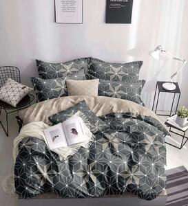 Lenjerie de pat din bumbac THALIA gri-bej Dimensiune lenjerie de pat: 70 x 90 cm | 140 x 200 cm