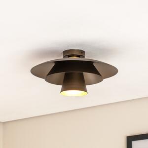Luminex Plafonieră Plato, titan, metal, Ø 38 cm, E27, reglabil, Gri, Camera de zi / sufragerie, Metal, Modern