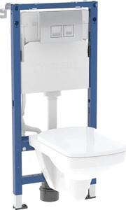 Geberit Duofix Basic set cadru și vas wc, capac+ buton de spălare 118.340.21.3