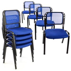 Set de scaune stivuibile - 8 buc, albastru