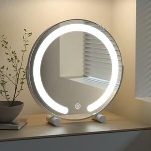 Oglindă de masă Ireda LED cu control tactil, 30x30cm