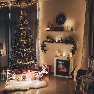 Decor Ren de Crăciun - 140 cm, alb cald