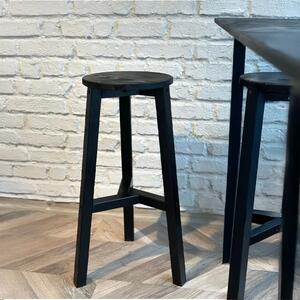 Scaun bar, Vinita,din lemn culoare negru 70 cm