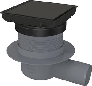 Deante Deante, rigolă de duș punctuală cu grătar dublu față 130x130mm, negru mat, DEA-KOS_N01D