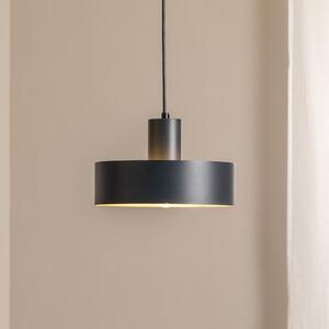 SIGMA Lampă suspendată Rif M, antracit, 1 bec, Ø 25 cm, oțel, reglabil, Negru, Camera de zi / sufragerie, Metal, Modern