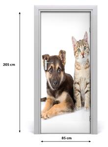 Autocolante pentru usi perete de câine și de pisică