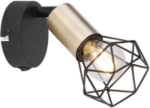 Globo Lighting Xara I lampă de perete 1x40 W negru-alamă 54802S-1AB