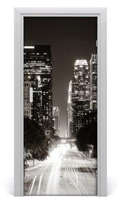 Autocolante pentru usi Auto-adezive pe ușa din Los Angeles, pe timp de noapte