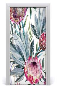 Autocolante pentru usi Furnir imagini de fundal adeziv Protea ușă