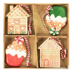Set 4 bucati decoratiuni de Craciun WINTER SWEETS 6 cm
