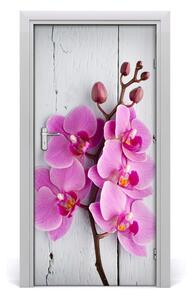 Autocolante pentru usi Wall Decal autocolant roz orhidee UȘĂ