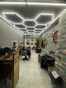 Aplica LED Hexagon, HoneyComb, 672W, 24000 lumeni, lumina rece 6500K, IP65, dimensiune 484x243CM, garaj, atelier, barbershop, showroom