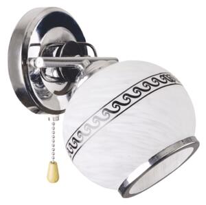 Aplica de perete Klausen Flood ap1, 1XE27, inox, metal, H17cm, intrerupator pe fir
