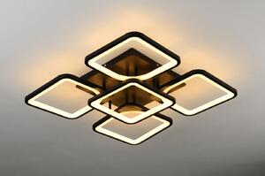 Lustra LED 120W, 5 patrate maro, telecomanda, aplicatie telefon, lumina/rece/calda/neutra, intensitate reglabila
