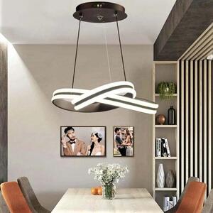 Lustra LED 100W, forma infinit maro, telecomanda, aplicatie telefon, lumina/rece/calda/neutra, intensitate reglabila