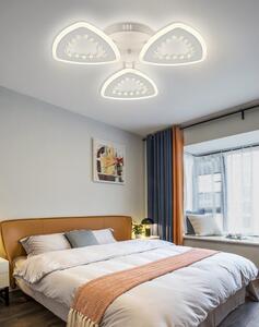 Lustra LED 90W, frunze cu margele, telecomanda wifi 2.4G, lumina/rece/calda/neutra, intensitate reglabila