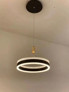 Lustra LED suspendata, circulara, 38W, negru, lumina calda/rece/neutra