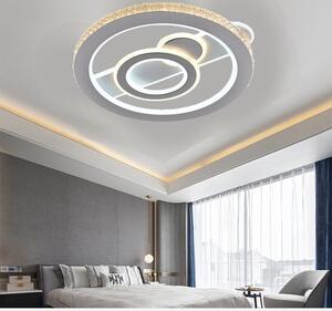 Lustra LED 70W, diamante + cercuri, lumina calda/rece/neutra