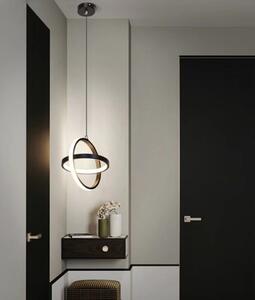 Plafoniera Led 23W, suspendata, negru, 2 Cercuri, lumina Calda/Neutra/Rece